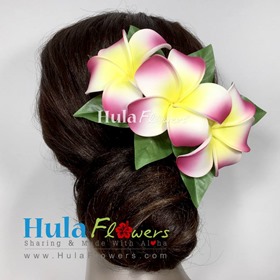 Hawaiian Plumeria Hair Clip 