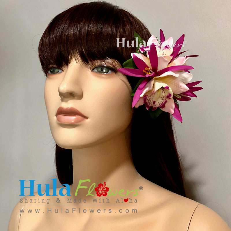 orchid hair clip