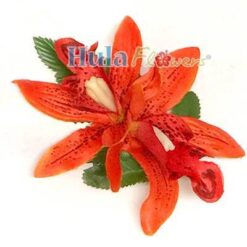 Silk Double Orchid Hair Clip - #12