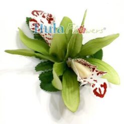 Silk Double Orchid Hair Clip - #13