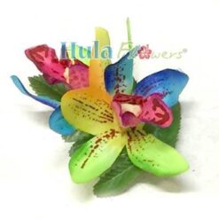 Silk Double Orchid Hair Clip - #02