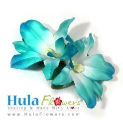 Silk Double Orchid Hair Clip - #10