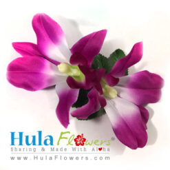 Silk Double Orchid Hair Clip - #12