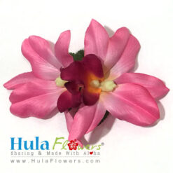 Silk Double Orchid Hair Clip - # 03