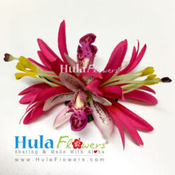 Spider Lily & Orchid Hair Clip - # 11