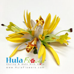 Spider Lily & Orchid Hair Clip - # 08