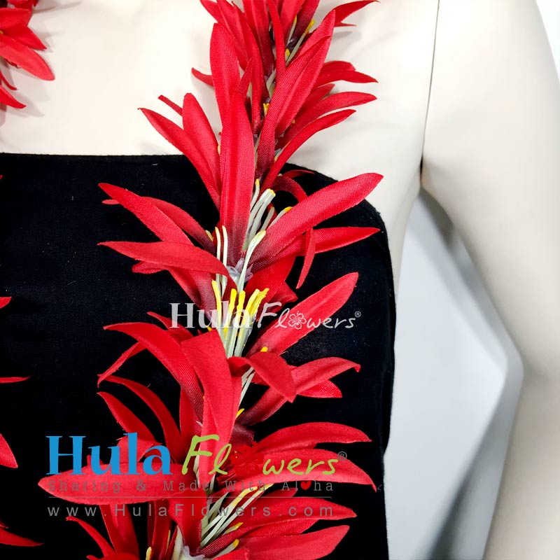 Silk Spider Lily Lei 20" long