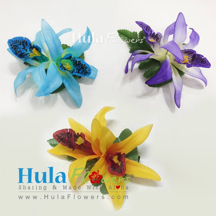 orchid hair clip