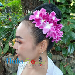 Silk Orchid on comb - # 12