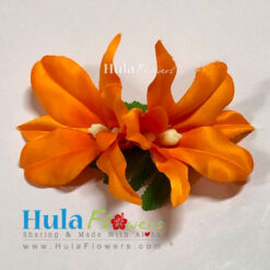 Silk Double Orchid Hair Clip - #15
