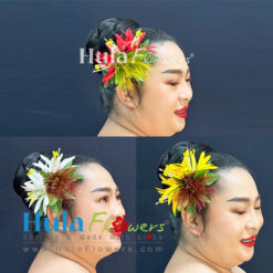 Hawaiian Red Lehua & Spider Lily Hair Clip