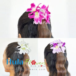 Silk Orchids Claw clip