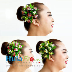 Silk leaves hair clip (S)