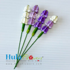 3 Clay Crown Flowers on stem