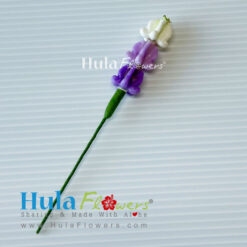 3 Clay Crown Flowers on stem - # 04