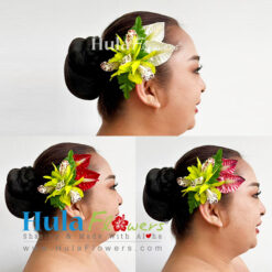 Silk Orchids & Anthuriums hair clip
