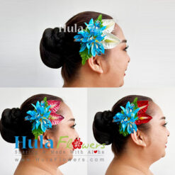 Silk Orchids & Anthuriums hair clip