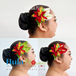Silk Orchids & Anthuriums hair clip