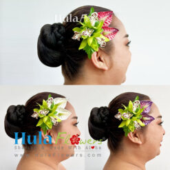 Silk Orchids & Anthuriums hair clip