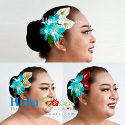Silk Orchids & Anthuriums hair clip