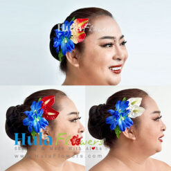Silk Orchids & Anthuriums hair clip