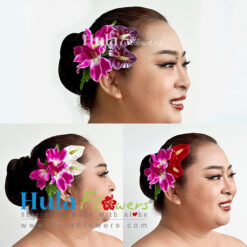 Silk Orchids & Anthuriums hair clip