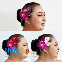 Silk Orchids & Anthuriums hair clip