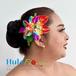 Silk Orchids & Anthuriums hair clip - # 03