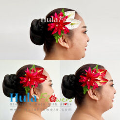Silk Orchids & Anthuriums hair clip