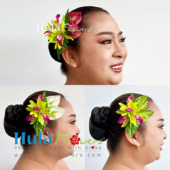 Silk Orchids & Anthuriums hair clip