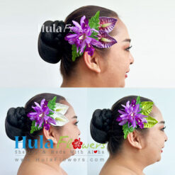 Silk Orchids & Anthuriums hair clip