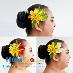 Silk Orchids & Anthuriums hair clip