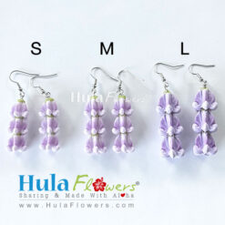 Clay Lavender Crown Flower Earrings