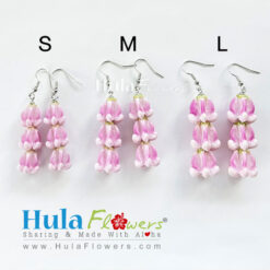 Clay Purple Pink Crown Flower Earrings