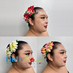 2 Double-Layer Plumeria Hair Clip