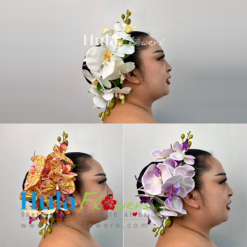 Orchid hair clip