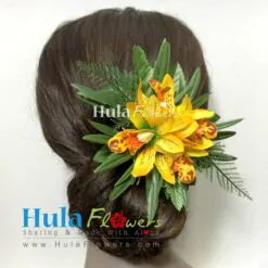 Silk Cymbidium Orchid Hair Clip