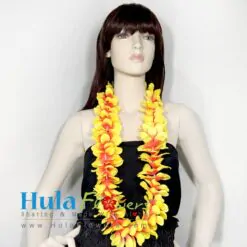 Silk Plumeria Lei 20" long