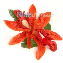 Silk Double Orchid Hair Clip - #12