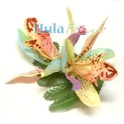 Silk Double Orchid Hair Clip - # 03