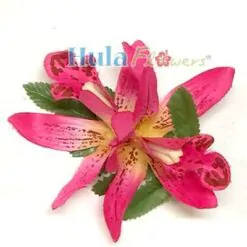 Silk Double Orchid Hair Clip - # 09