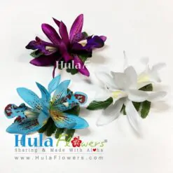 Silk Double Orchid Hair Clip