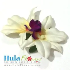 Silk Double Orchid Hair Clip - #01