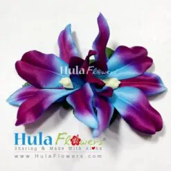 Silk Double Orchid Hair Clip - #13