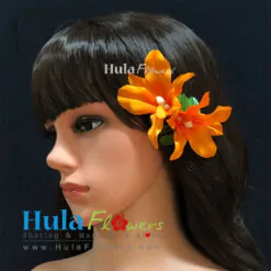 Silk Double Orchid Hair Clip
