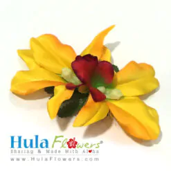Silk Double Orchid Hair Clip - #02