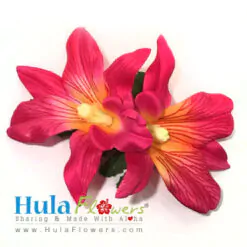Silk Double Orchid Hair Clip - # 04
