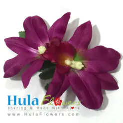 Silk Double Orchid Hair Clip