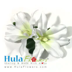 Silk Double Orchid Hair Clip - #09