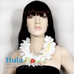 Silk Plumeria Lei 10" long (Choker Lei)